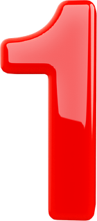 number 1 red 3d